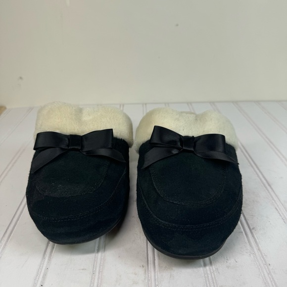 Vionic Nessie black slippers with bows - Picture 2 of 8